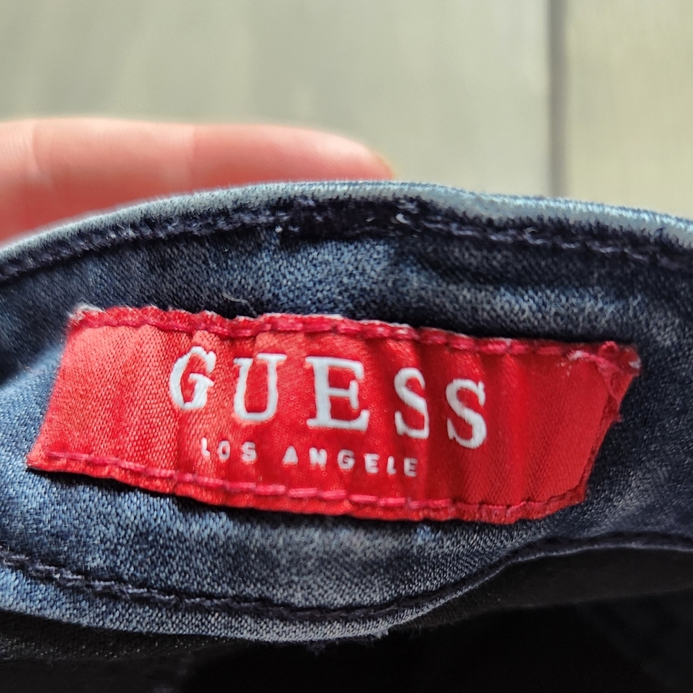 High Waisted Vintage Buttoned Jean Guess Capris 26 Tons Of Stretch. - Picture 4 of 11